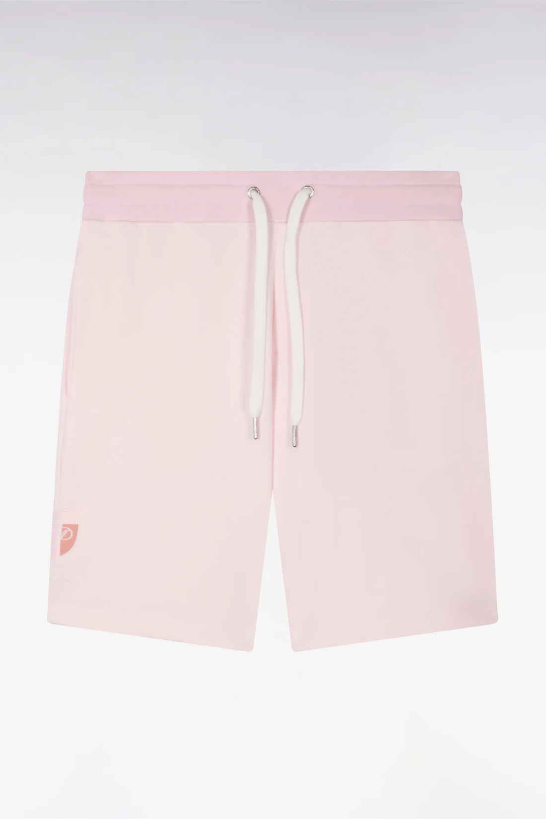 Eden Park Pink Men Pink Cotton Fleece Shorts with Embroidered Crest SKU: E26MAISH0016_ROC21 Image 02