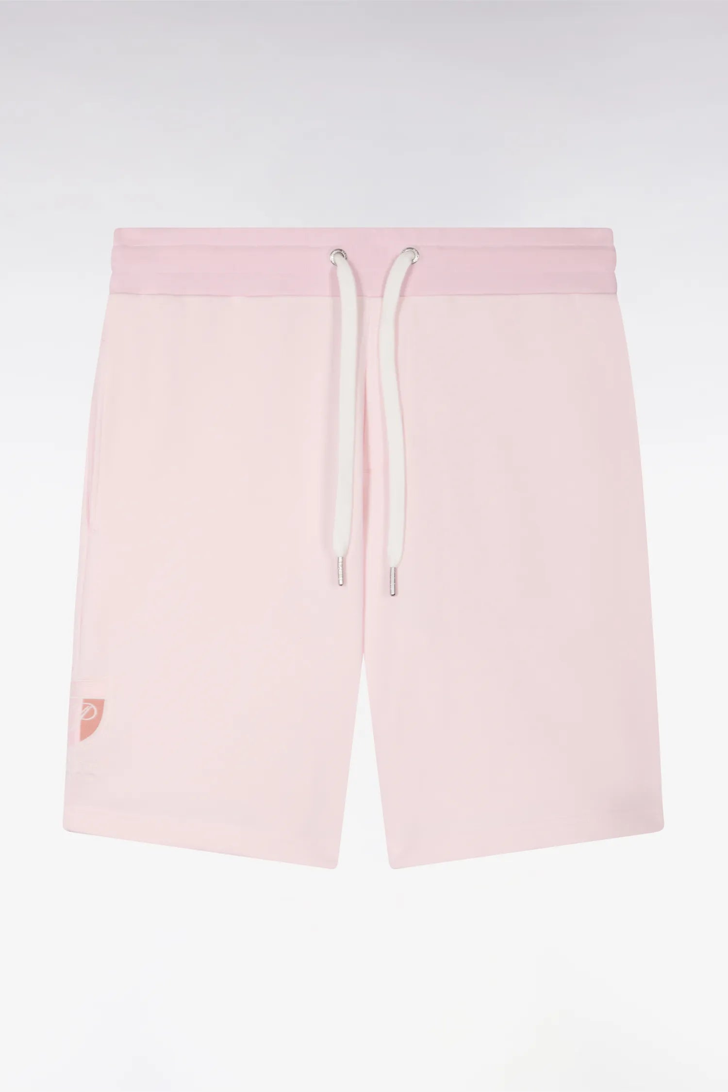 Eden Park Pink Men Pink Cotton Fleece Shorts with Embroidered Crest SKU: E26MAISH0016_ROC21 Image 02