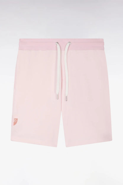 Eden Park Pink Men Pink Cotton Fleece Shorts with Embroidered Crest SKU: E26MAISH0016_ROC21 Image 02
