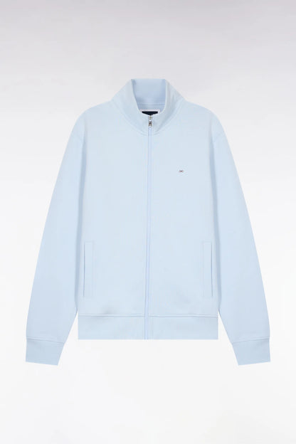 Eden Park 0 Men Sky Blue Cotton Fleece Zip-Up Sweatshirt SKU: E26MAISW0004_BLC25 Image 05