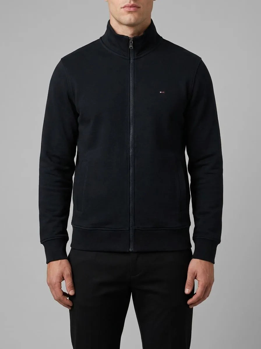Eden Park 0 Men Navy Blue Cotton Fleece Zip-Up Sweatshirt SKU: E26MAISW0004_BLF Image 00