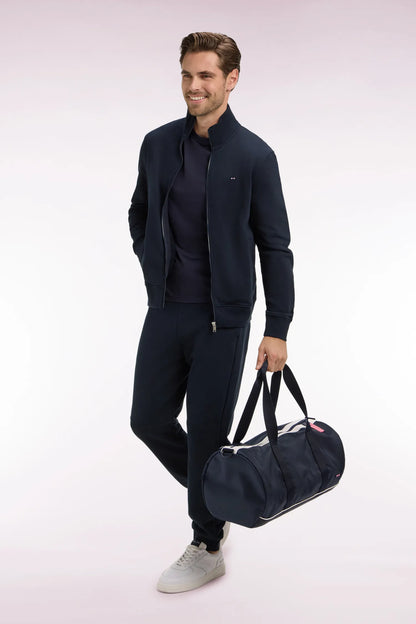 Eden Park 0 Men Navy Blue Cotton Fleece Zip-Up Sweatshirt SKU: E26MAISW0004_BLF Image 02