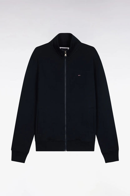 Eden Park 0 Men Navy Blue Cotton Fleece Zip-Up Sweatshirt SKU: E26MAISW0004_BLF Image 05