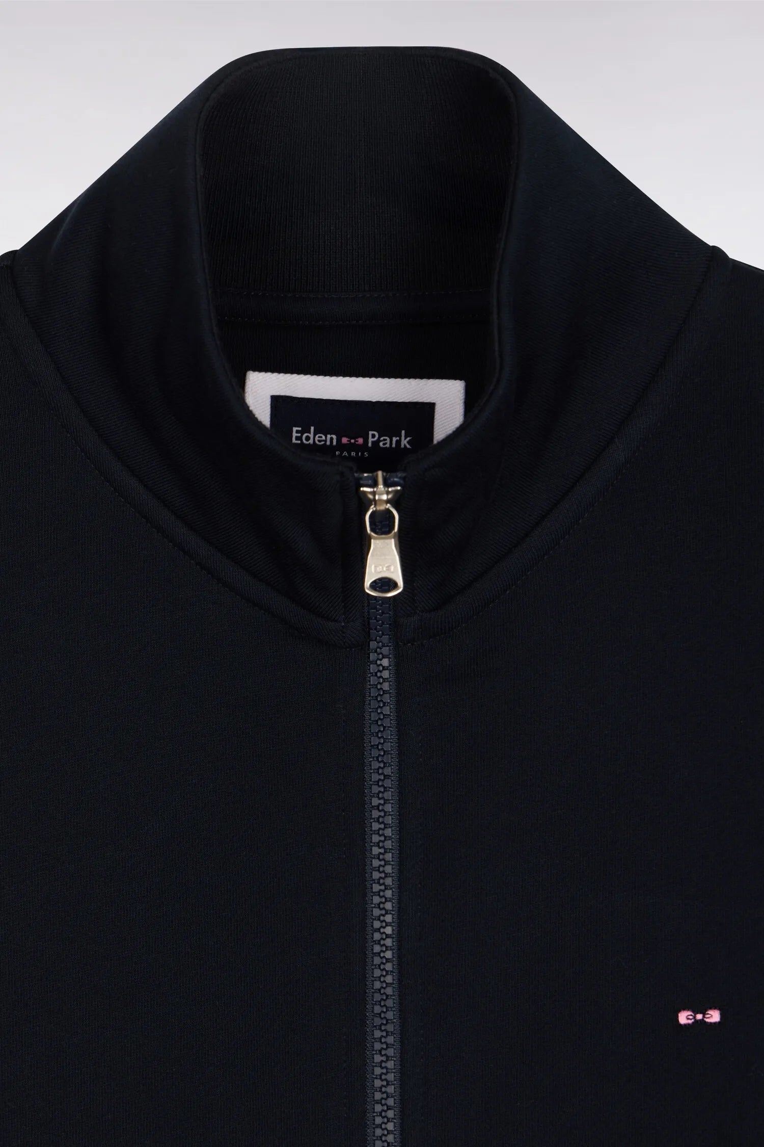 Eden Park 0 Men Navy Blue Cotton Fleece Zip-Up Sweatshirt SKU: E26MAISW0004_BLF Image 06