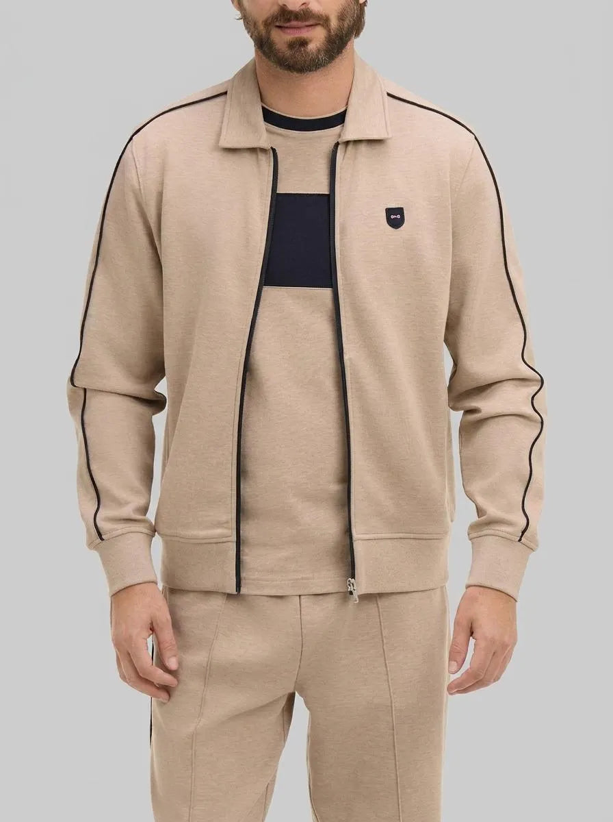 Eden Park 0 Men Beige Fleece Sweatshirt/Jacket SKU: E26MAISW0013_BEC13 Image 00