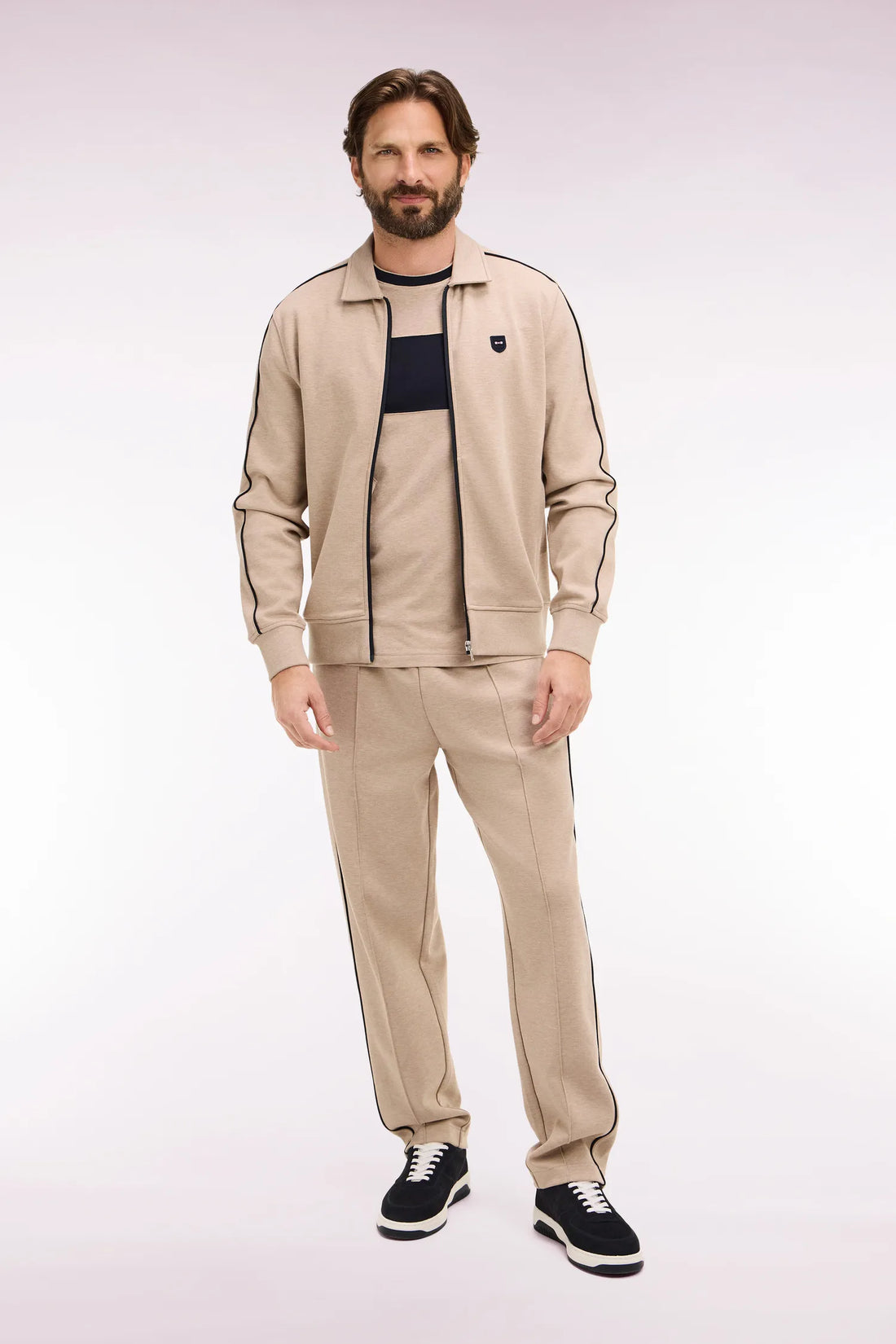 Eden Park 0 Men Beige Fleece Sweatshirt/Jacket SKU: E26MAISW0013_BEC13 Image 02