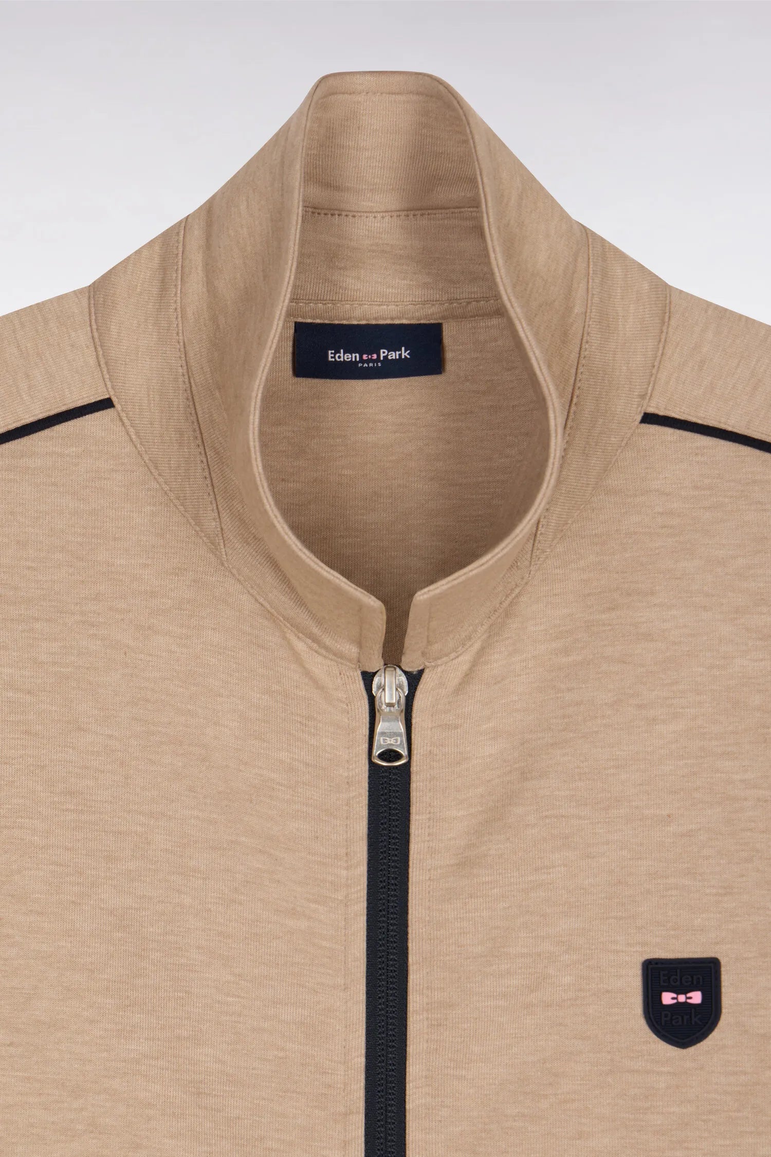 Eden Park 0 Men Beige Fleece Sweatshirt/Jacket SKU: E26MAISW0013_BEC13 Image 06