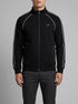 Eden Park 0 Men Black Interlock Zip-Up Sweatshirt with Ribbon Cutouts SKU: E26MAISW0023_NO Image 00