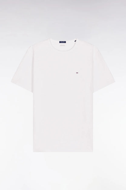 Eden Park 0 Men White Slub Cotton Jersey Short-Sleeved T-Shirt SKU: E26MAITC0010_BC Image 05