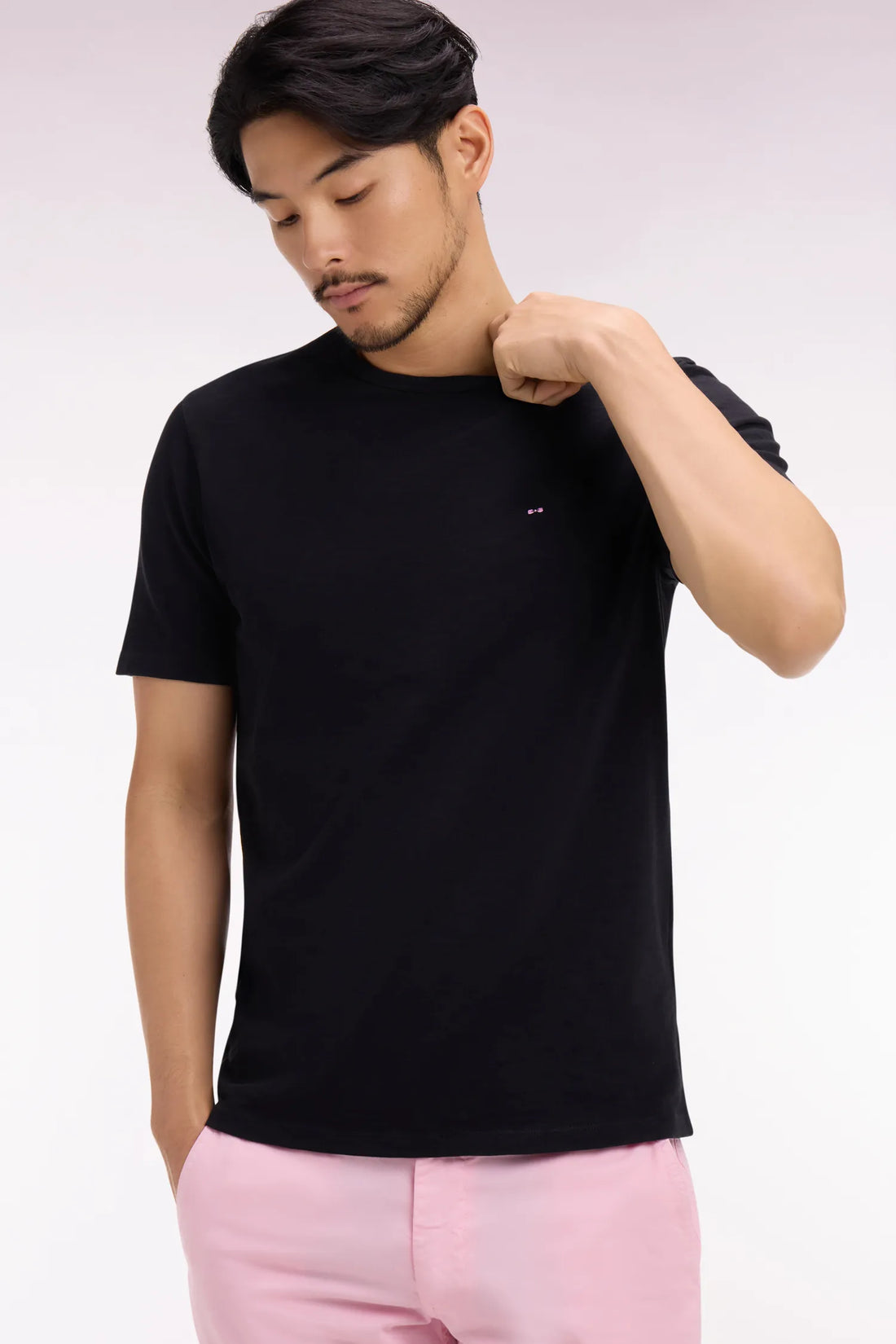 Eden Park 0 Men Short-Sleeved T-Shirt in Black Cotton Jersey SKU: E26MAITC0010_NO Image 02
