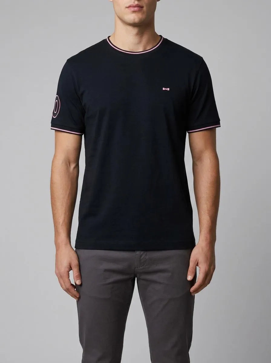 Eden Park 0 Men Navy Cotton Short-Sleeved T-Shirt SKU: E26MAITC0018_BLF Image 00