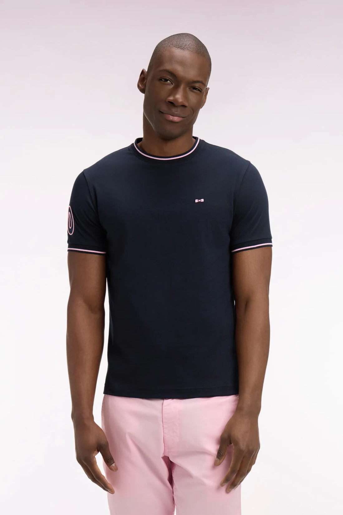 Eden Park 0 Men Navy Cotton Short-Sleeved T-Shirt SKU: E26MAITC0018_BLF Image 01