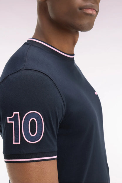 Eden Park 0 Men Navy Cotton Short-Sleeved T-Shirt SKU: E26MAITC0018_BLF Image 03