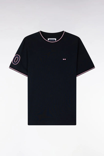 Eden Park 0 Men Navy Cotton Short-Sleeved T-Shirt SKU: E26MAITC0018_BLF Image 05