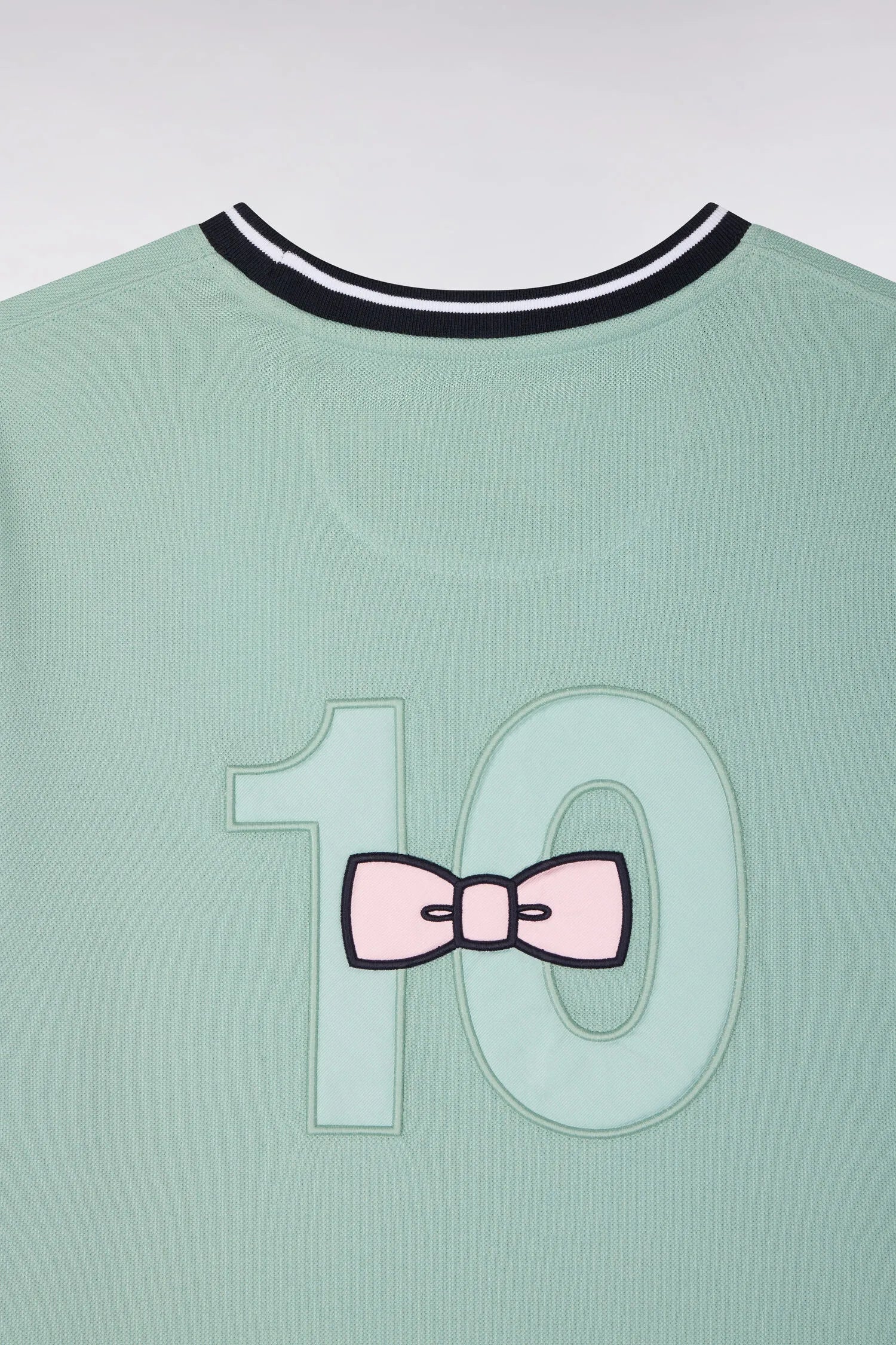 Eden Park Light Green Men Short-Sleeved Regular Fit Light Green Cotton T-Shirt with Embroidery SKU: E26MAITC0023_VEM39 Image 06