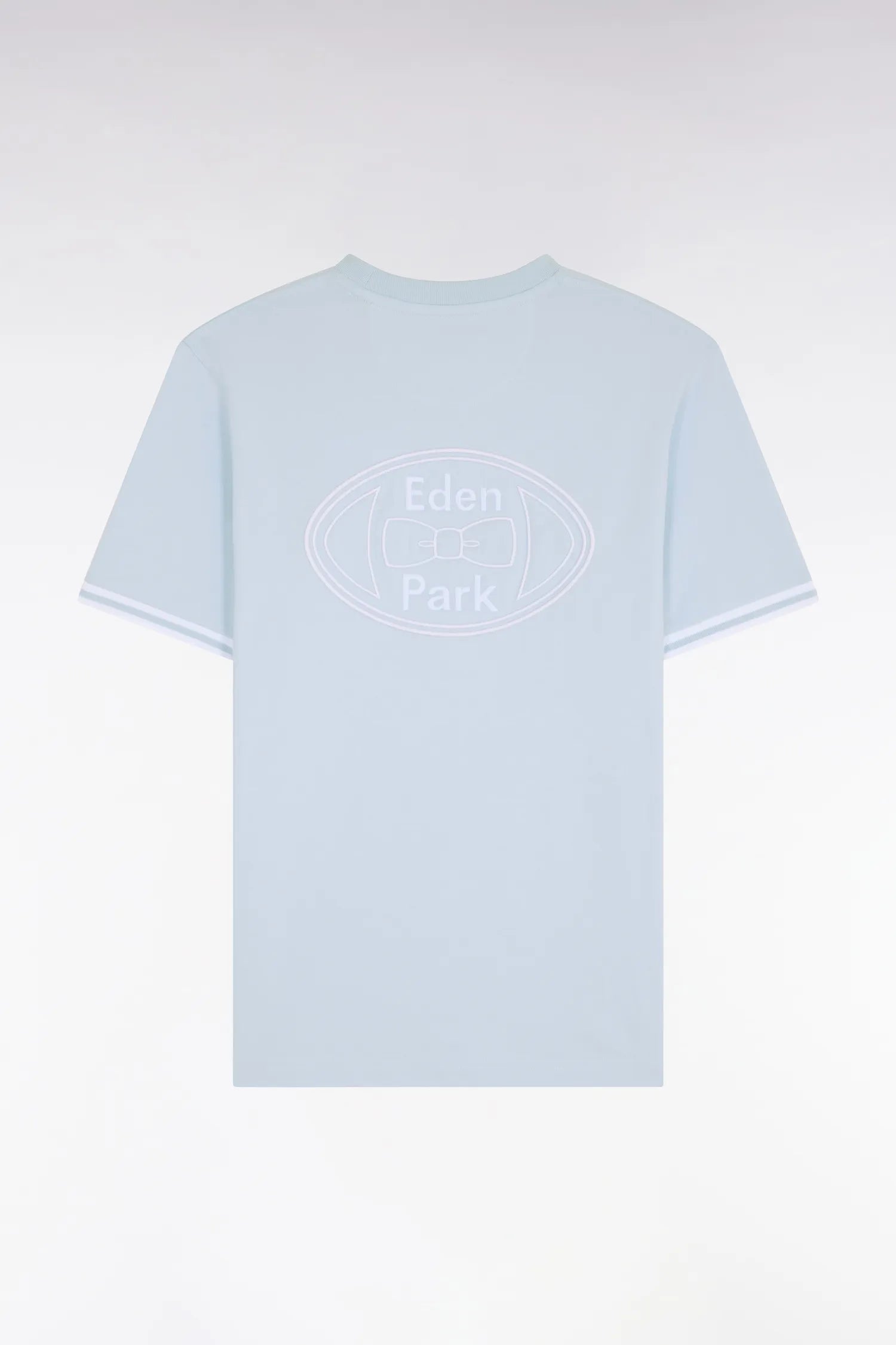 Eden Park 0 Men Sky Blue Short-Sleeved Cotton T-Shirt SKU: E26MAITC0031_BLC25 Image 05