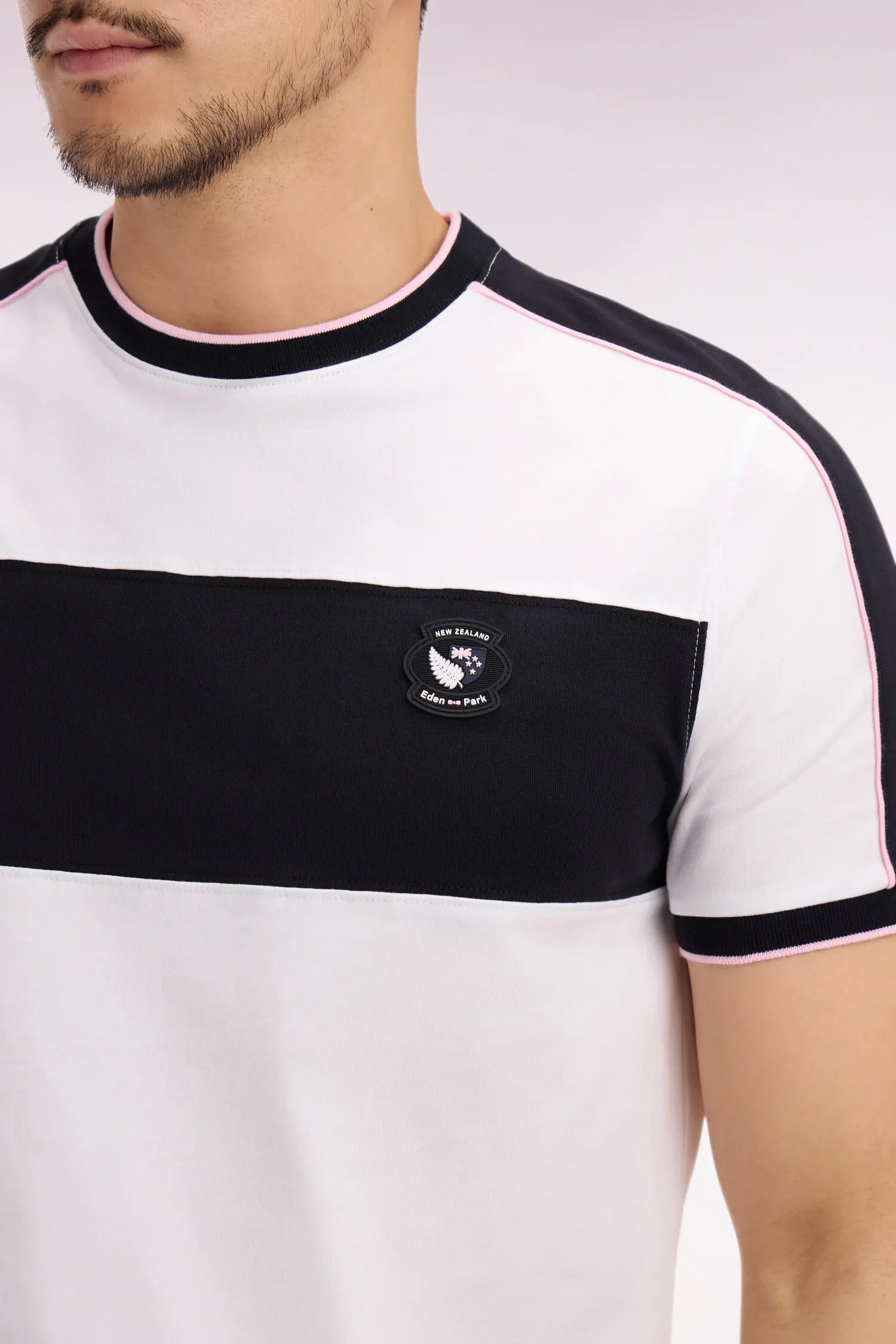 Eden Park 0 Men New Zealand Short-Sleeved White Cotton T-Shirt with Regular Cutouts SKU: E26MAITC0033_BC Image 03