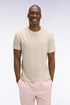 Eden Park Beige Men Short-Sleeved Regular-Fit Beige Cotton and Linen T-Shirt SKU: E26MAITC0034_BEC18 Image 01