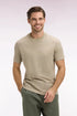 Eden Park Beige Men Regular Fit Short-Sleeved T-Shirt in Beige Cotton and Linen SKU: E26MAITC0034_BEF3 Image 01