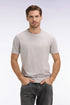 Eden Park Grey Men Regular Fit Short-Sleeved T-Shirt in Grey Cotton and Linen SKU: E26MAITC0034_GRM5 Image 01