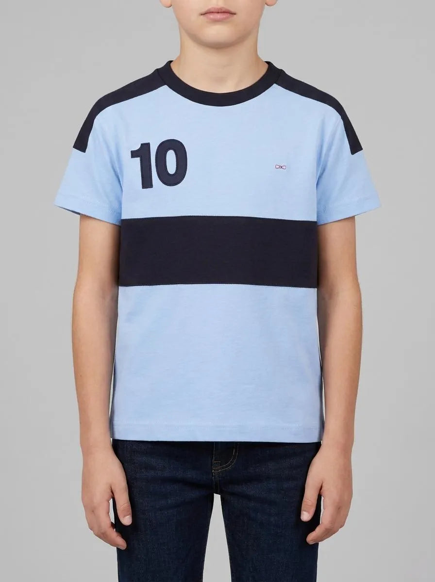 Eden Park 0 Boys Short-Sleeved Sky Blue Cotton T-Shirt SKU: E26MAITC0047_BLM Image 00