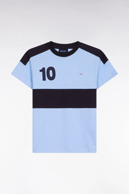 Eden Park 0 Boys Short-Sleeved Sky Blue Cotton T-Shirt SKU: E26MAITC0047_BLM Image 01