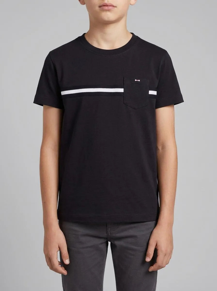 Eden Park 0 Boys Straight Cut Navy Cotton Short-Sleeved T-Shirt SKU: E26MAITC0049_BLF Image 00