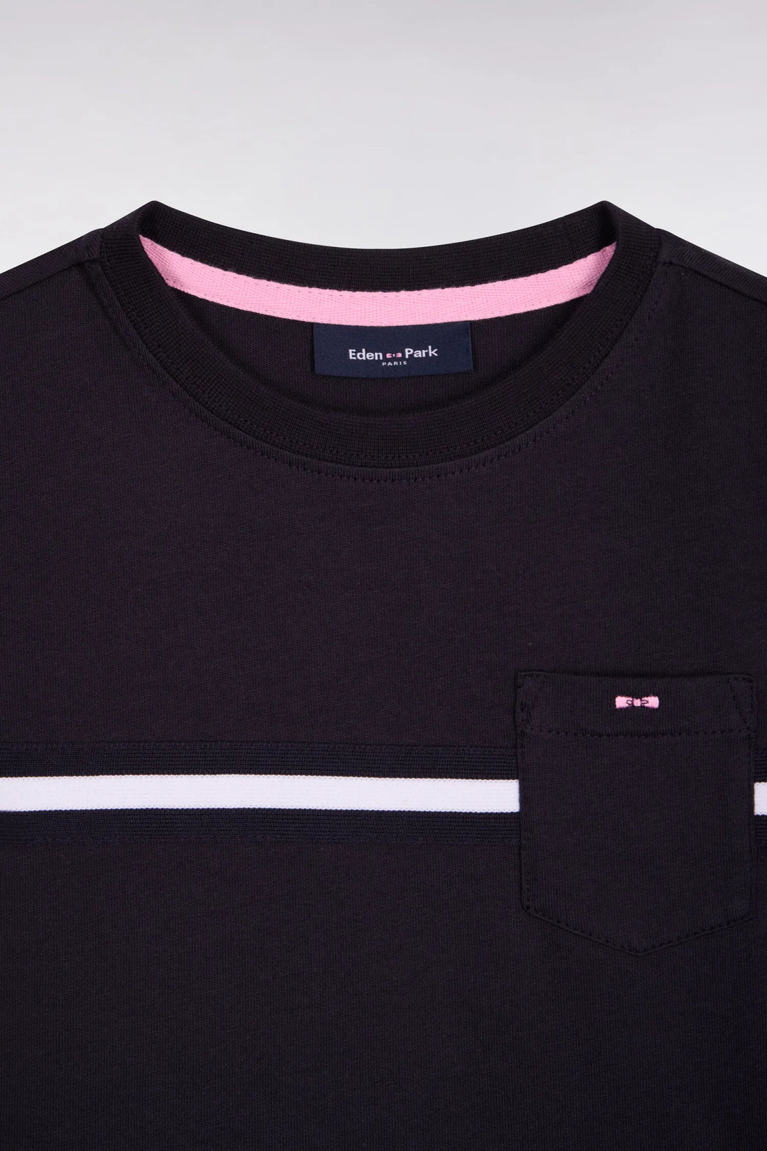 Eden Park 0 Boys Straight Cut Navy Cotton Short-Sleeved T-Shirt SKU: E26MAITC0049_BLF Image 02