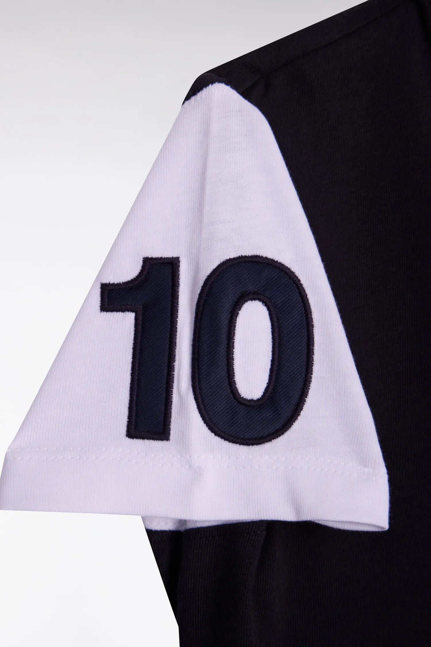 Eden Park 0 Boys Short-Sleeved Navy Cotton T-Shirt with Two-Tone Sleeves SKU: E26MAITC0050_BLF Image 02