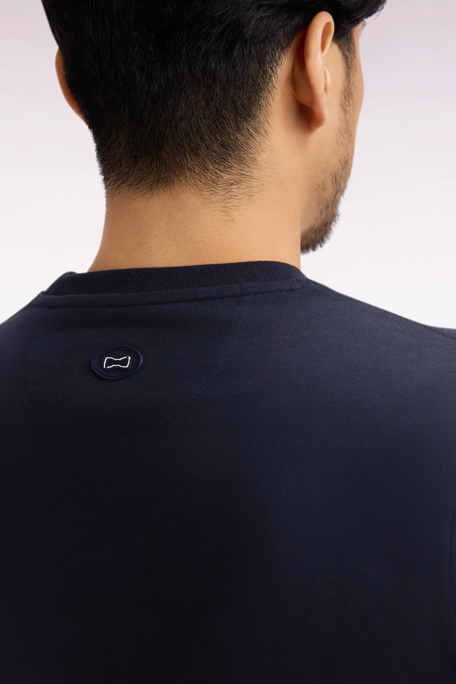 Eden Park 0 Men Short-Sleeved Navy Cotton T-Shirt with Screen Print SKU: E26MAITC0064_BLF Image 03