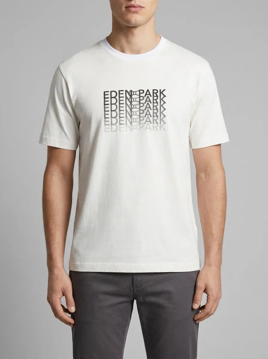 Eden Park 0 Men Black Screen-Printed Short-Sleeved T-Shirt SKU: E26MAITC0067_ECC Image 00