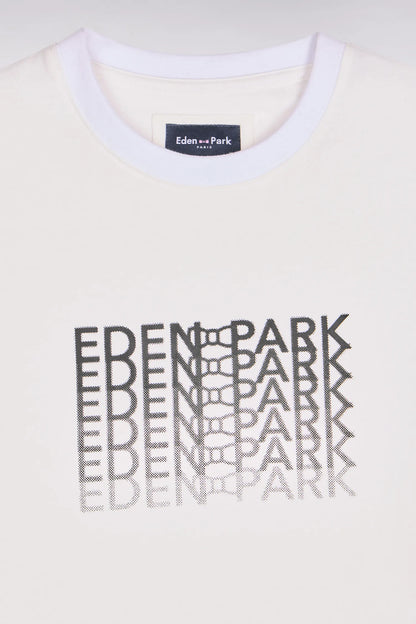 Eden Park 0 Men Black Screen-Printed Short-Sleeved T-Shirt SKU: E26MAITC0067_ECC Image 06