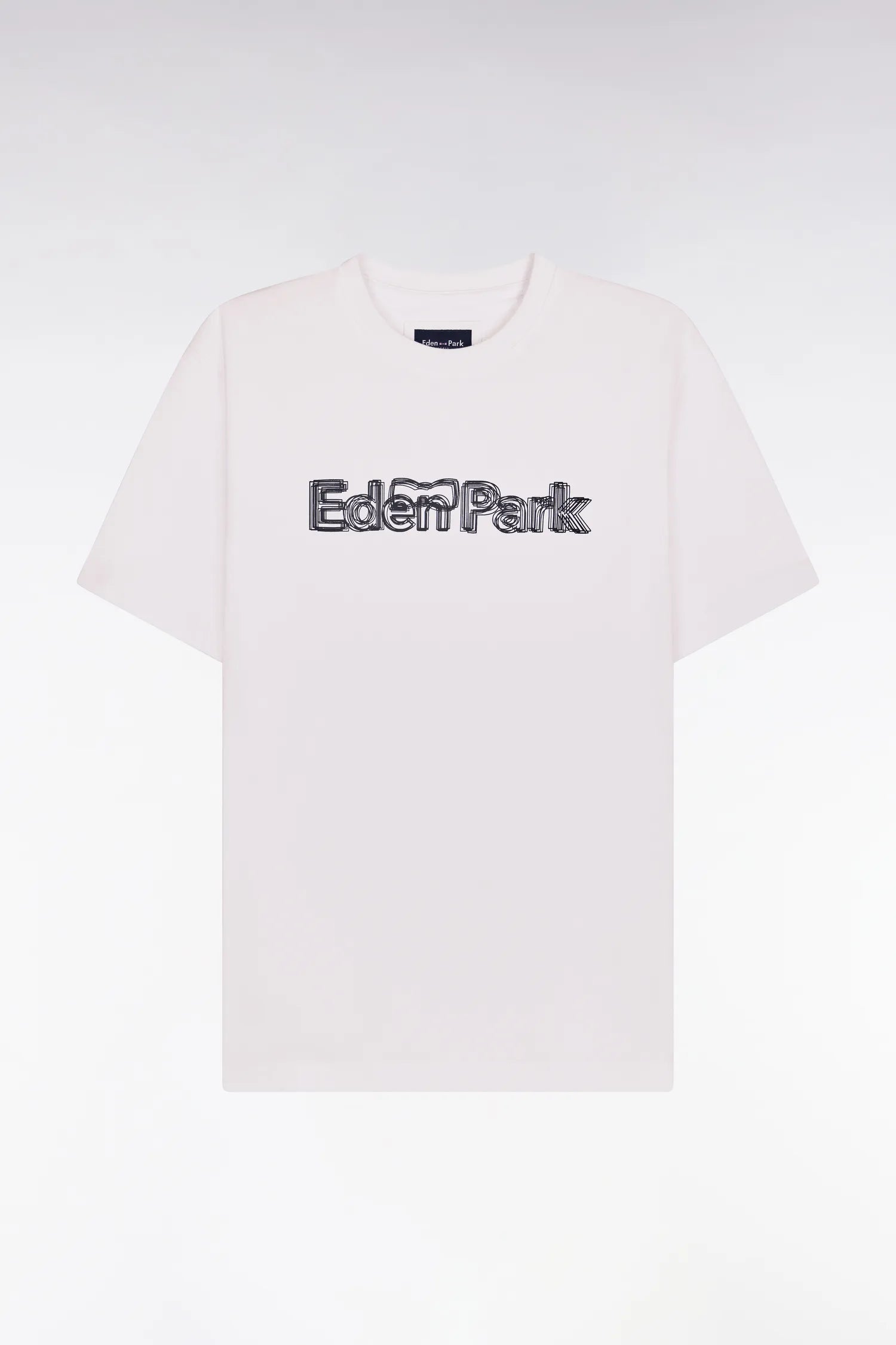 Eden Park 0 Men Short-Sleeved White Cotton T-Shirt with Screen Print SKU: E26MAITC0068_BC Image 05