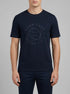 Eden Park 0 Men Short-Sleeved Navy Cotton T-Shirt with Screen Print SKU: E26MAITC0069_BLF Image 00