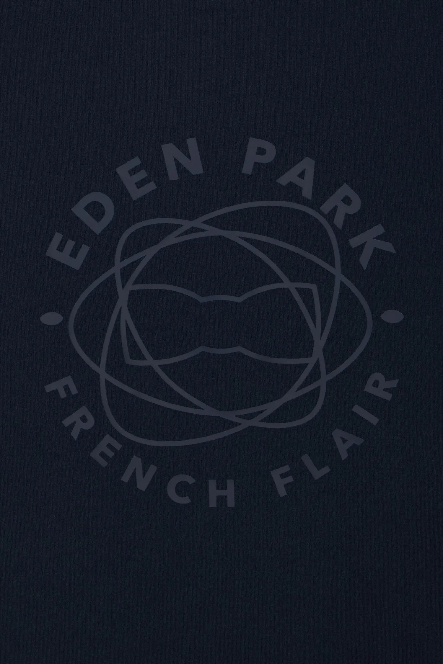 Eden Park 0 Men Short-Sleeved Navy Cotton T-Shirt with Screen Print SKU: E26MAITC0069_BLF Image 06
