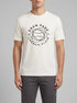 Eden Park 0 Men Short-Sleeved T-Shirt in Ecru Cotton with Screen Print SKU: E26MAITC0069_ECC Image 00