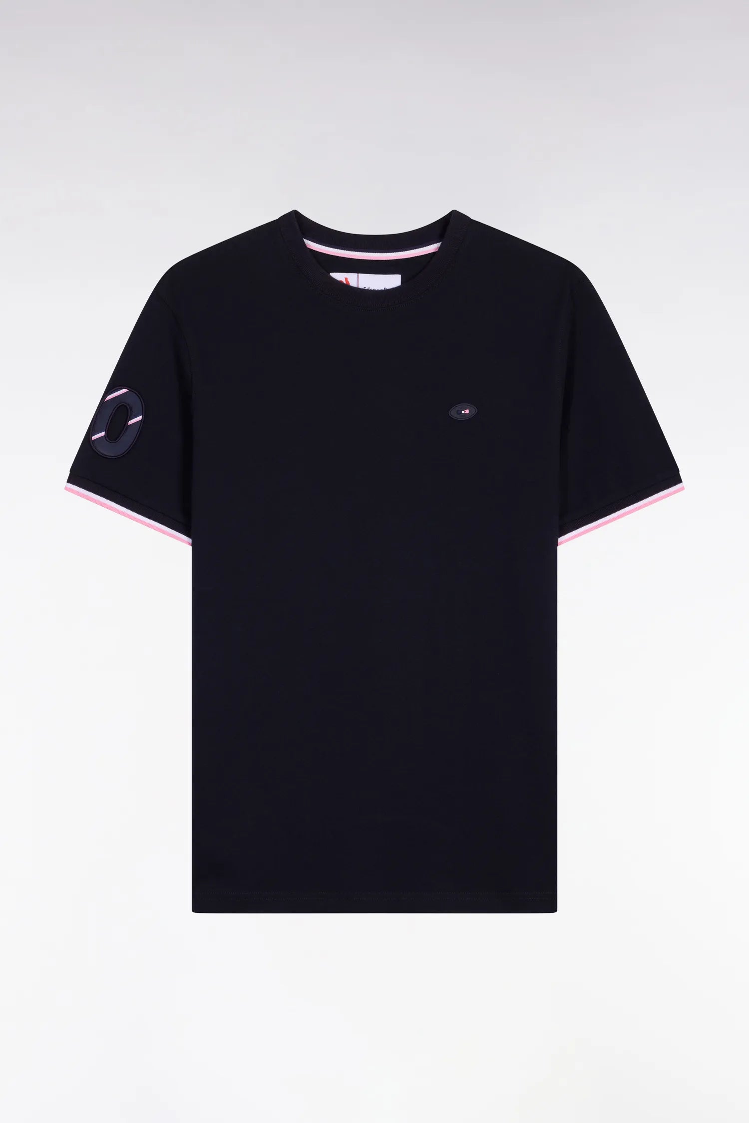 Eden Park 0 Men France XV Short-Sleeved T-Shirt in Navy Cotton SKU: E26MAITC0072_BLF Image 05