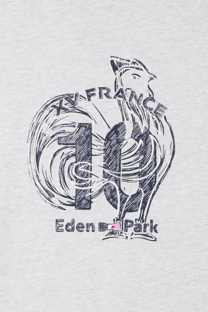 Eden Park 0 Men France XV Short-Sleeved T-Shirt with Screen-Printed Design SKU: E26MAITC0081_GRC7 Image 06