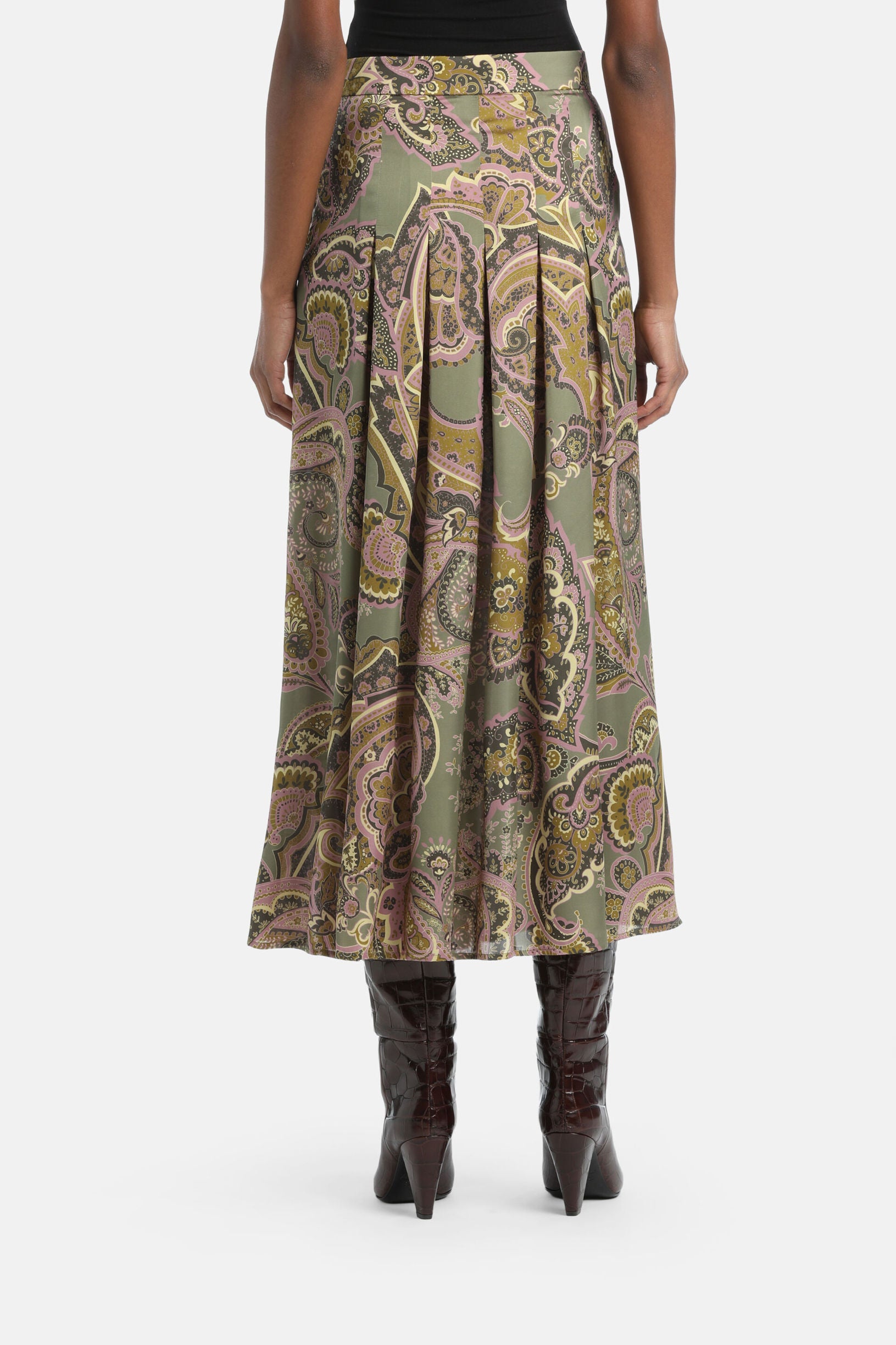 Luisa Spagnoli_Var Verde Rosa_Fabbro - Pleated Skirt_FABBRO_3982_03