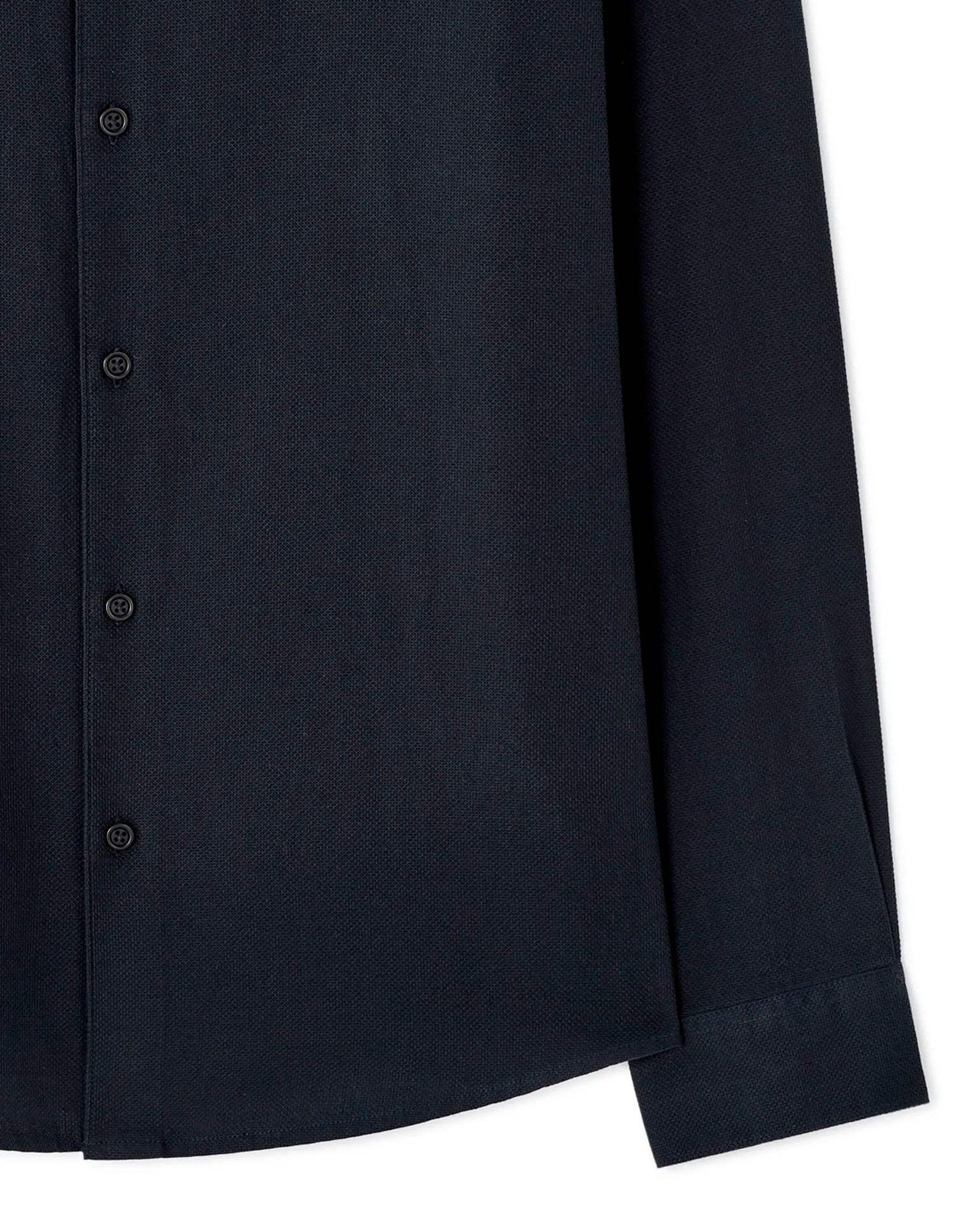 Celio_Marine_Regular-Fit 100% Cotton Honeycomb Shirt_FABEILLE2_MARINE_06