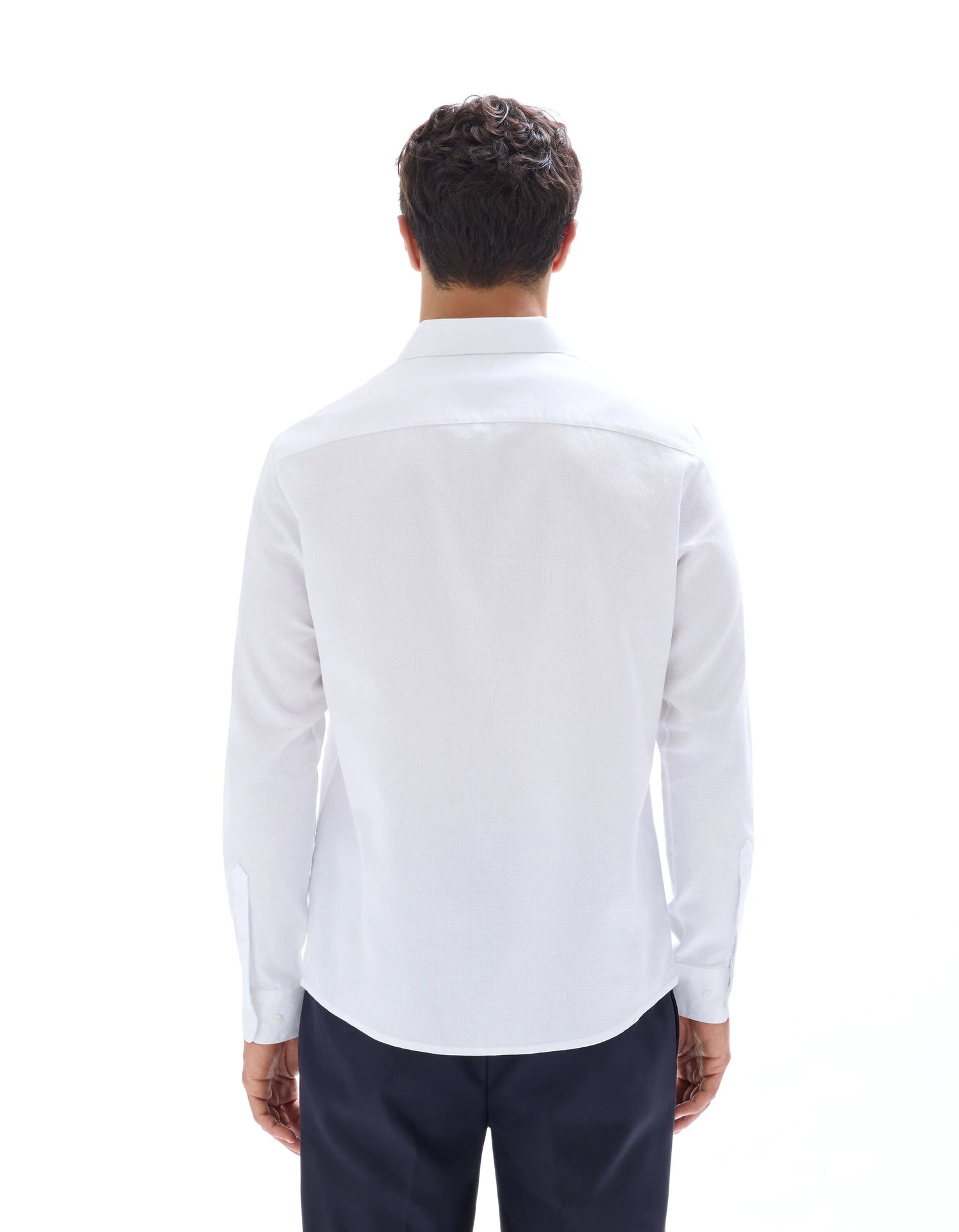 Celio_Optical White_Regular-Fit 100% Cotton Honeycomb Shirt_FABEILLE2_OPTICAL WHITE_03