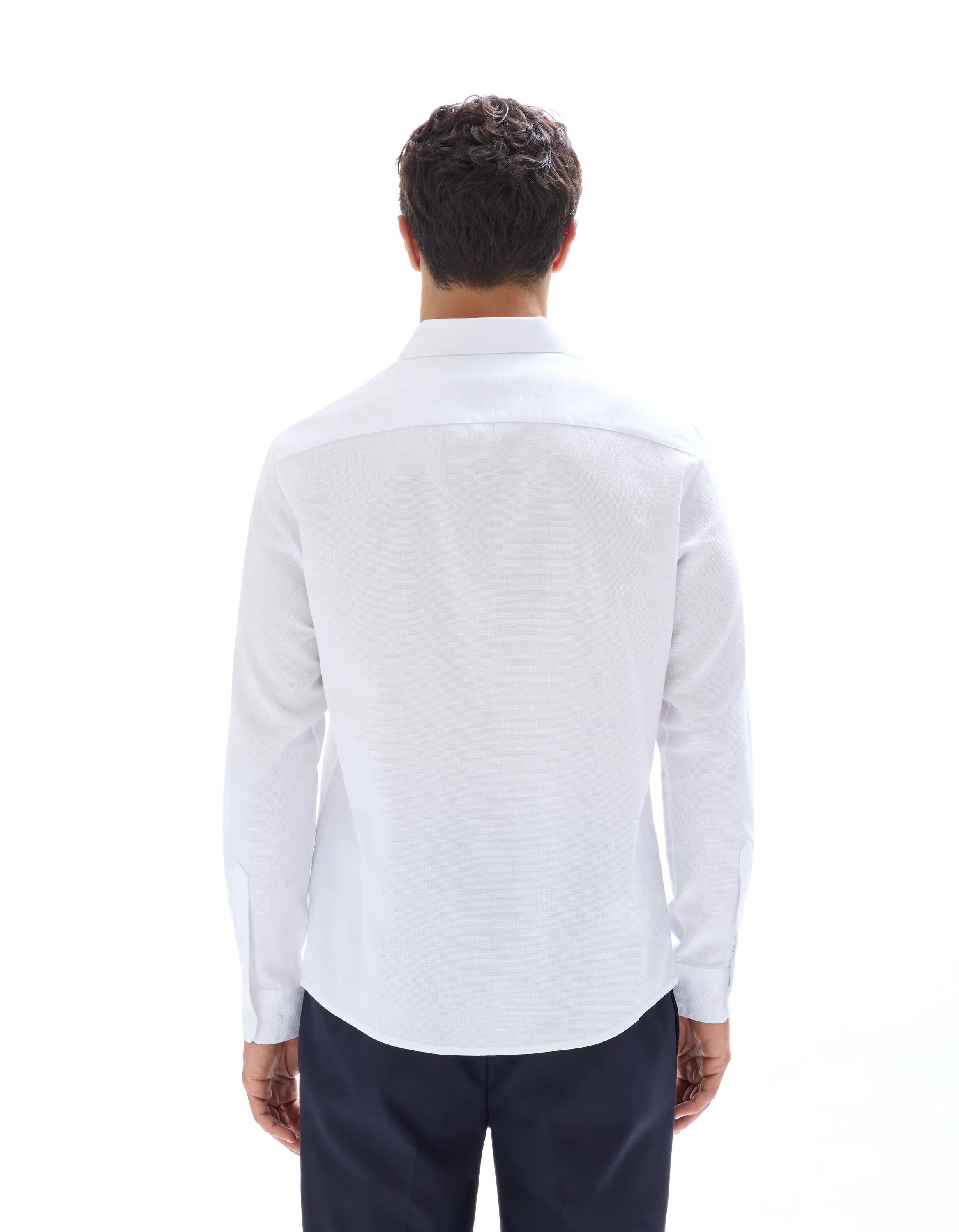 Celio_Optical White_Regular-Fit 100% Cotton Honeycomb Shirt_FABEILLE2_OPTICAL WHITE_03