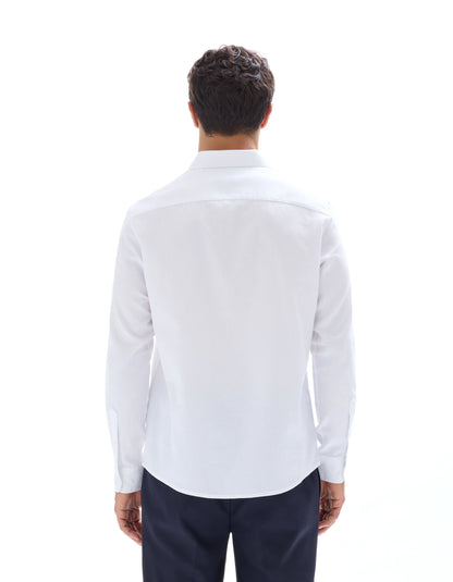 Celio_Optical White_Regular-Fit 100% Cotton Honeycomb Shirt_FABEILLE2_OPTICAL WHITE_03