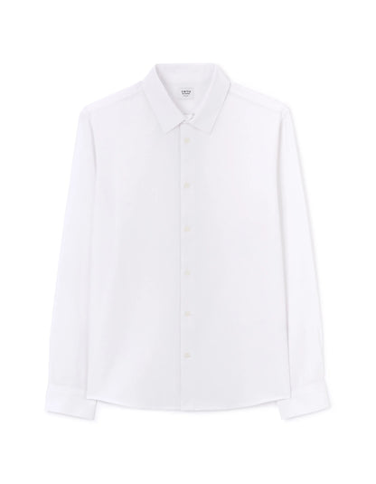 Celio_Optical White_Regular-Fit 100% Cotton Honeycomb Shirt_FABEILLE2_OPTICAL WHITE_05