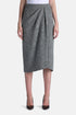 Luisa Spagnoli Var Grigio Panna Women Facoltoso Draped Midi Skirt - Fashion Show SKU: FACOLTOSO_3331 Image 01