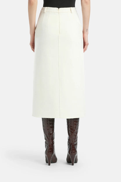 Luisa Spagnoli_Cream_Fattura - Wool-Blend Skirt_FATTURA A_0202_03