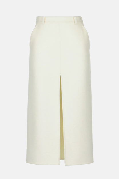 Luisa Spagnoli_Cream_Fattura - Wool-Blend Skirt_FATTURA A_0202_06