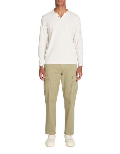 Celio_Ecru T-Shirt Straight Cotton Blend Long Sleeves_FEGETIML_ECRU CASH_02