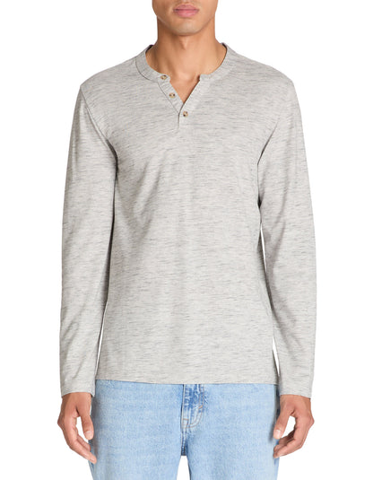 Celio_Grey T-Shirt Straight Cotton Blend Long Sleeves_FEGETIML_FLY GREY_01