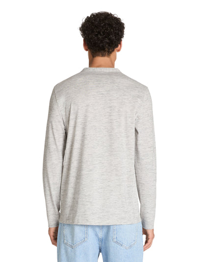 Celio_Grey T-Shirt Straight Cotton Blend Long Sleeves_FEGETIML_FLY GREY_03